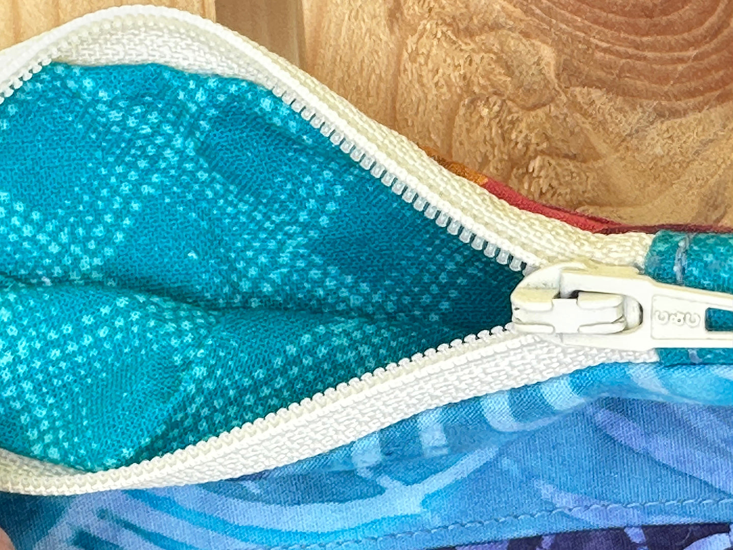 Cosmic Floral Batik Slimline Zip Pouch