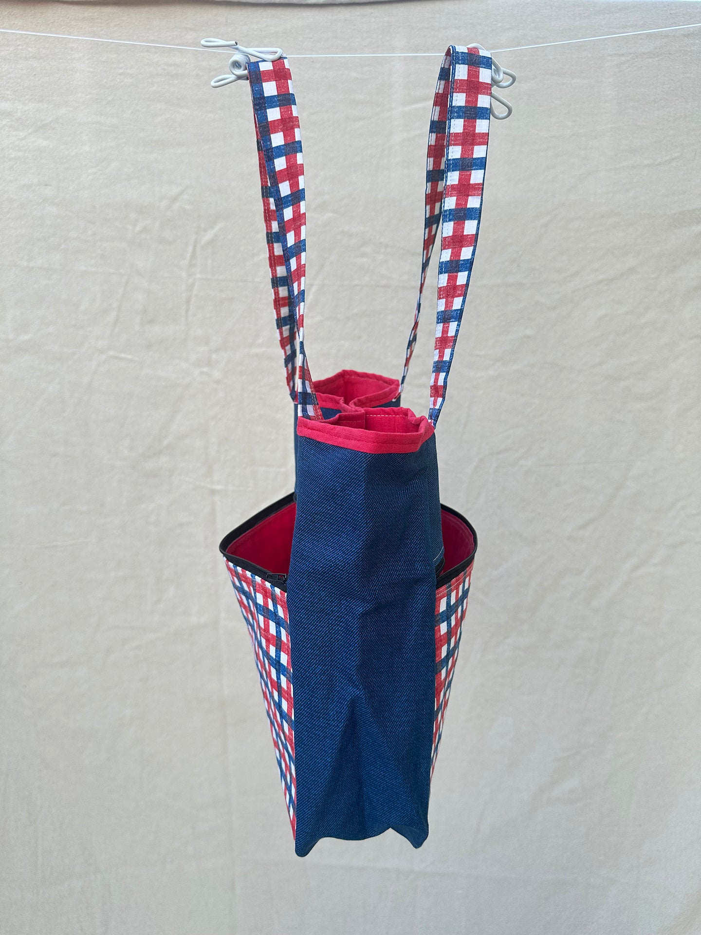 Classically Americana Zippered Tote Bag