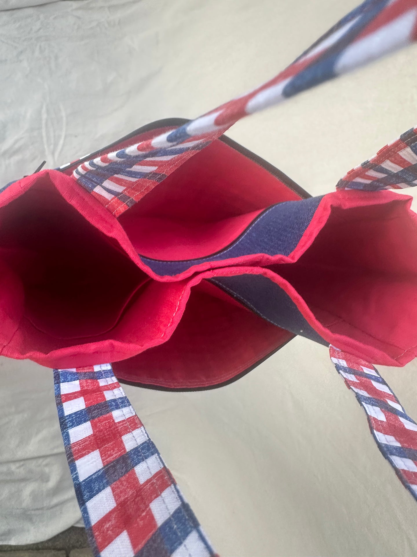 Classically Americana Zippered Tote Bag