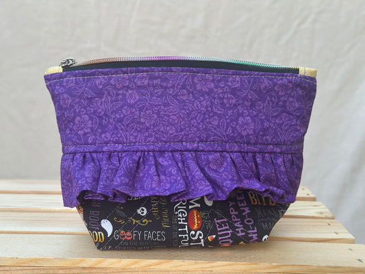 Halloween Ruffle Makeup Bag