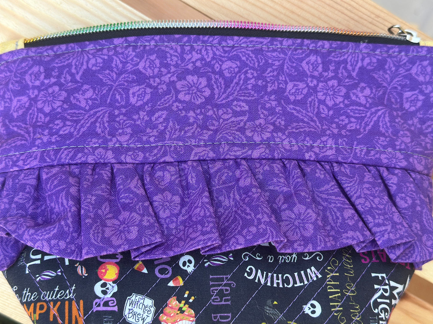 Halloween Ruffle Makeup Bag