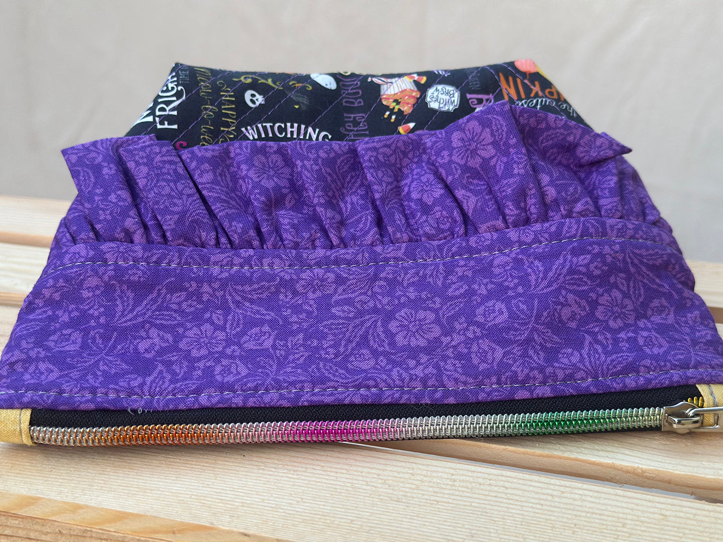 Halloween Ruffle Makeup Bag