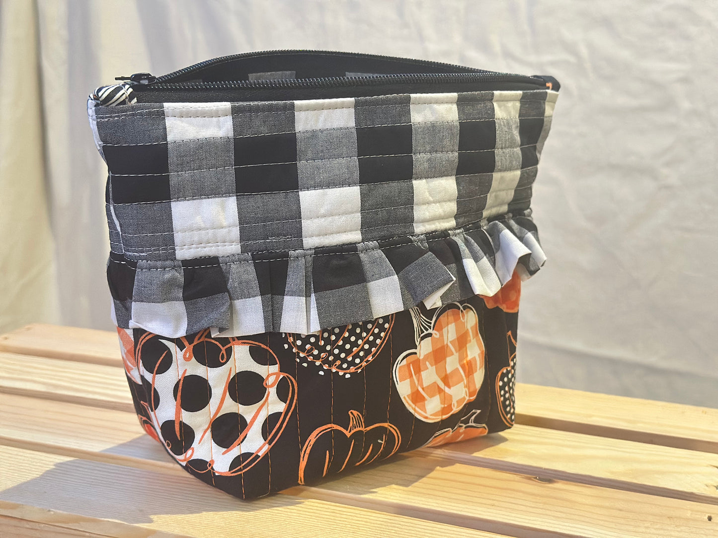 Fall Over Pumpkins Makeup Bag