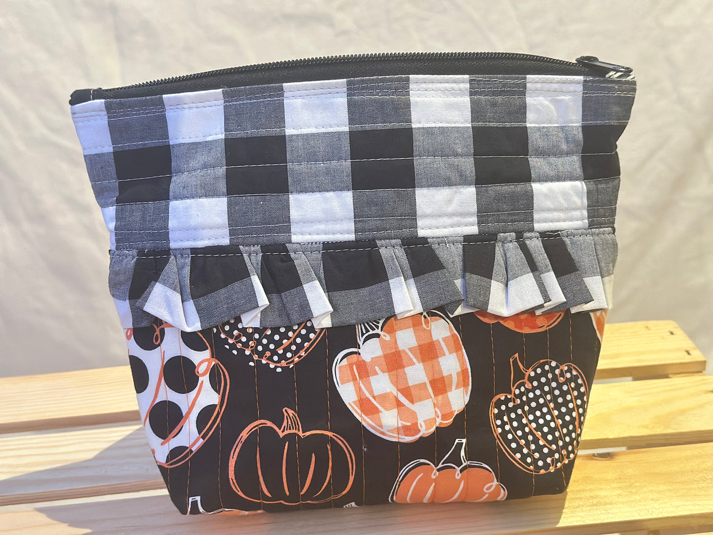Fall Over Pumpkins Makeup Bag