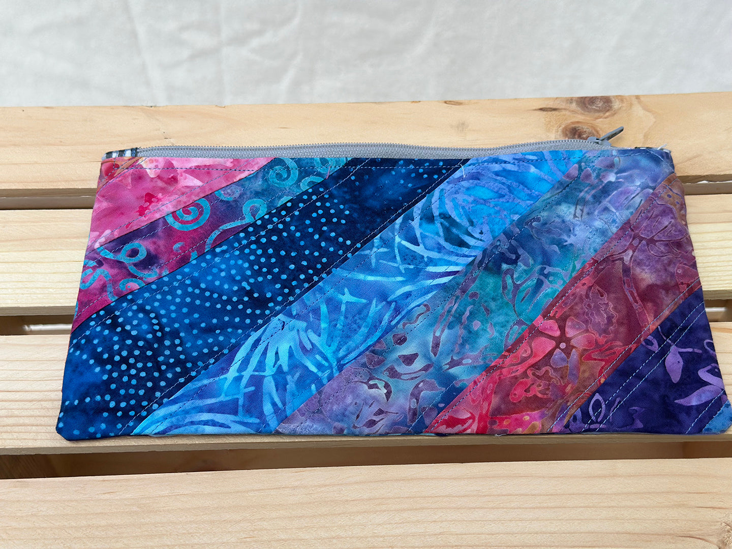 Batik Breeze Slimline Zip Pouch