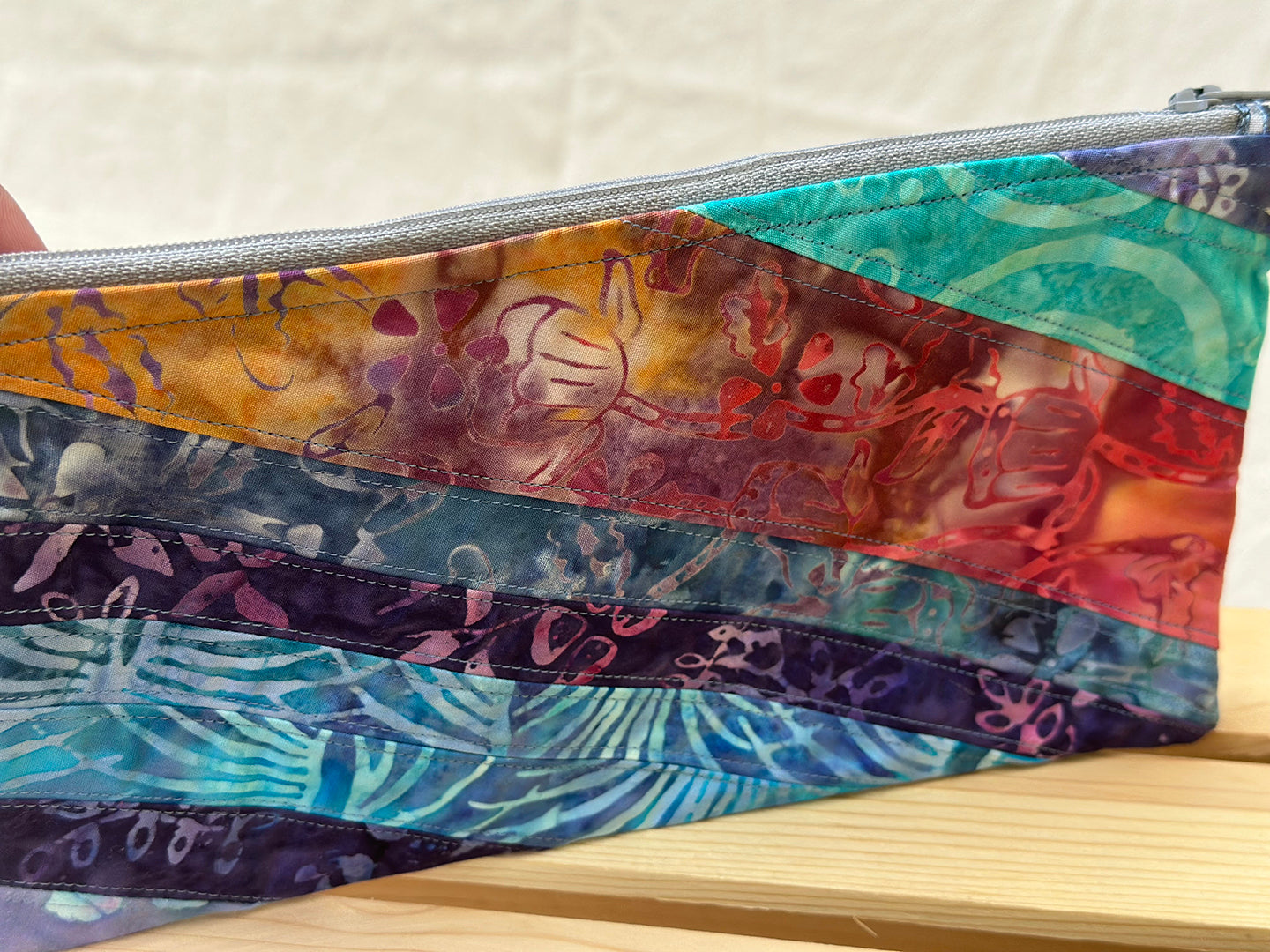 Batik Breeze Slimline Zip Pouch