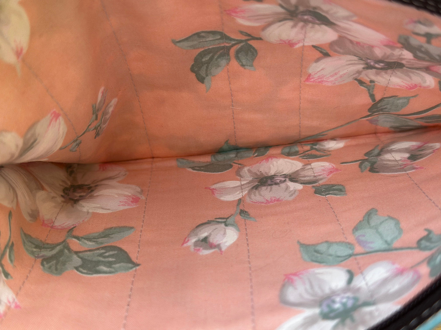 Brushed Floral Garden Slimline Zip Pouch