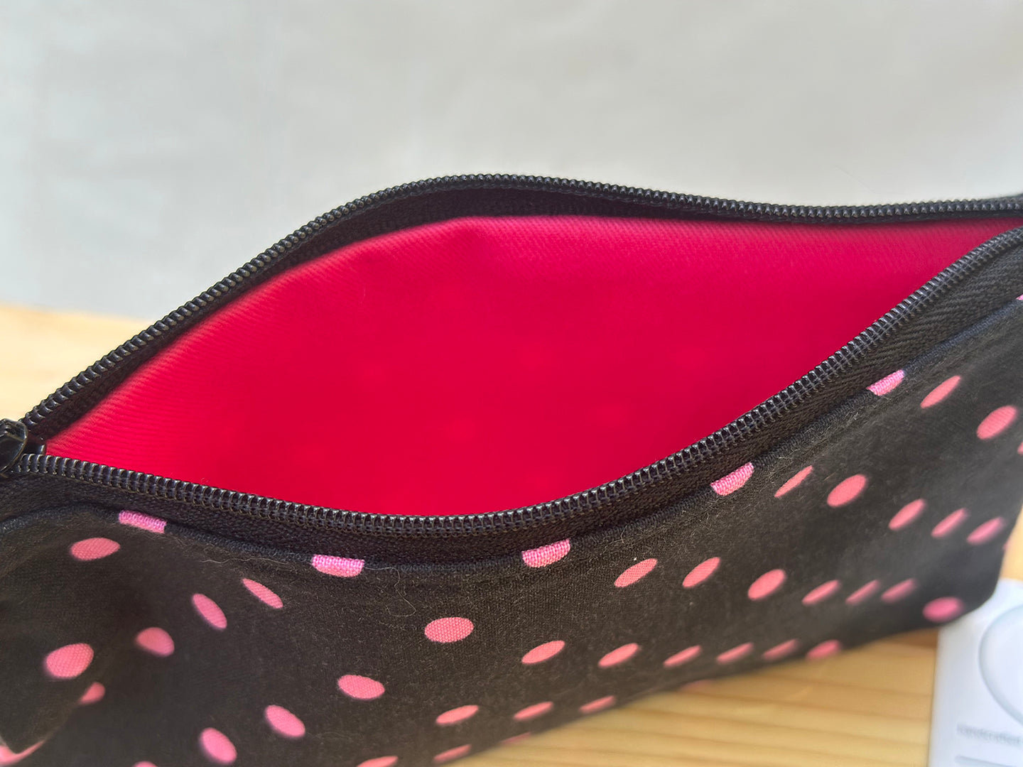 Classic Polka Dot Slimline Zip Pouch