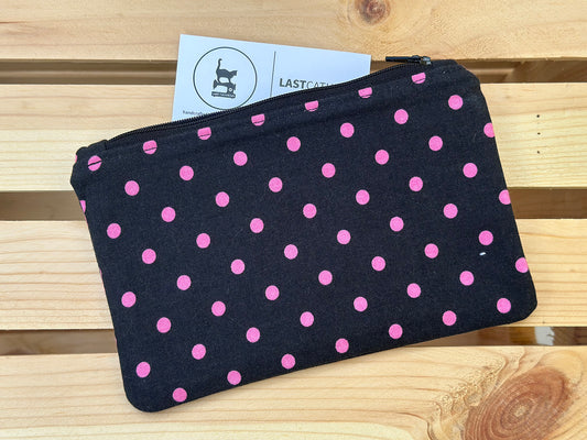 Classic Polka Dot Slimline Zip Pouch