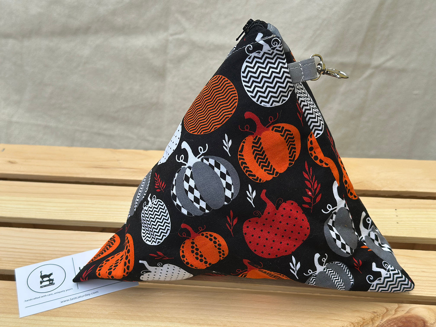 Pumpkin Overload Triangle (Mini) Makeup Bag