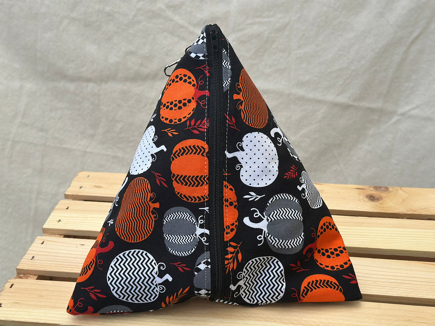 Pumpkin Overload Triangle (Mini) Makeup Bag