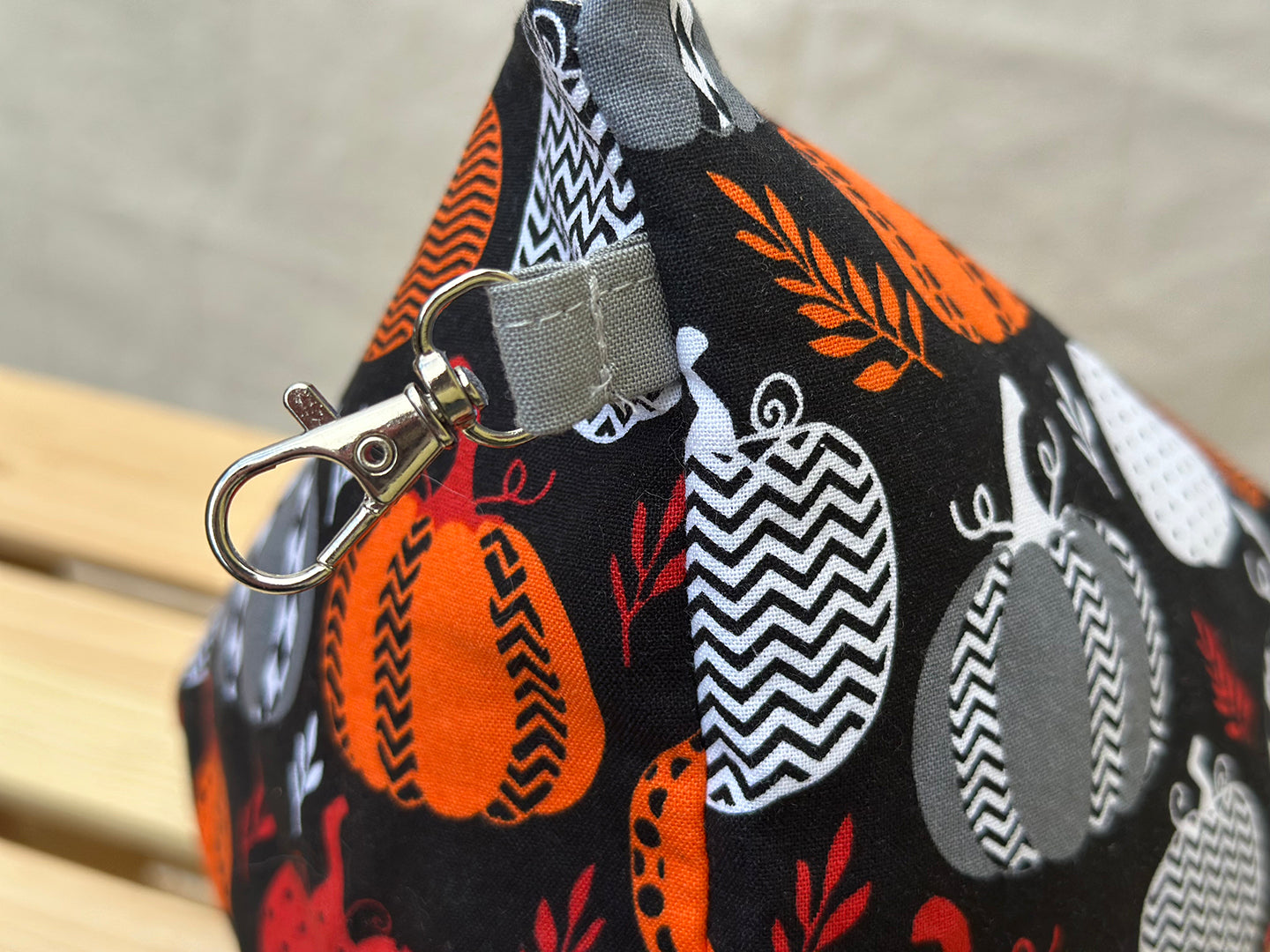 Pumpkin Overload Triangle (Mini) Makeup Bag