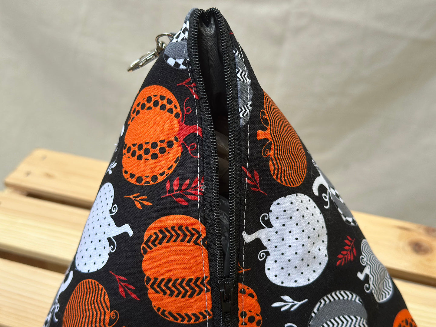 Pumpkin Overload Triangle (Mini) Makeup Bag