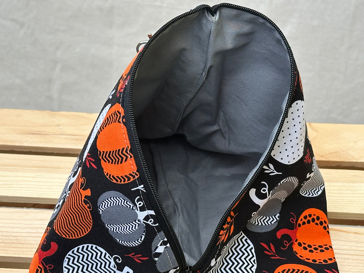 Pumpkin Overload Triangle (Mini) Makeup Bag