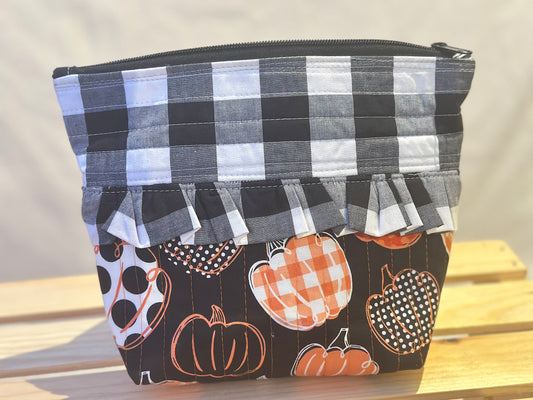 Fall Over Pumpkins Makeup Bag